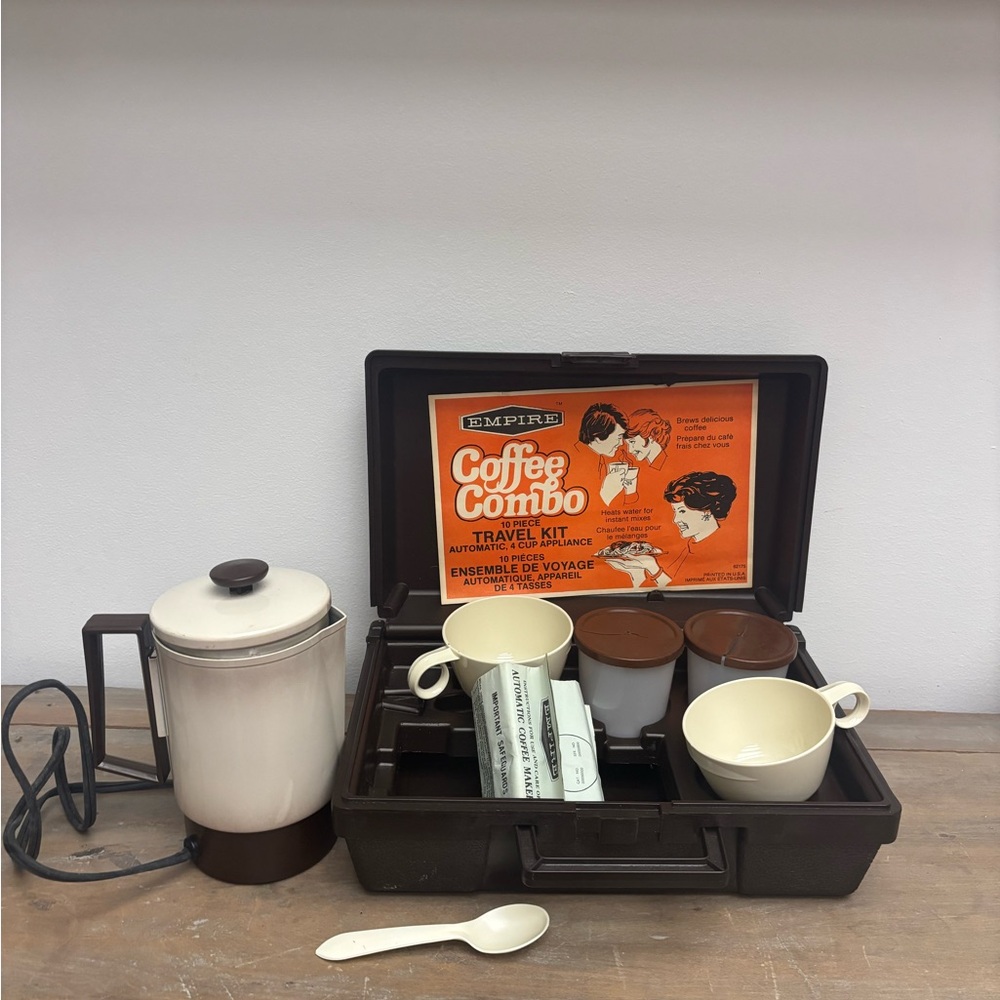 Vintage Empire Coffee Combo Travel Kit Late 60's Early 70's Missing Pieces